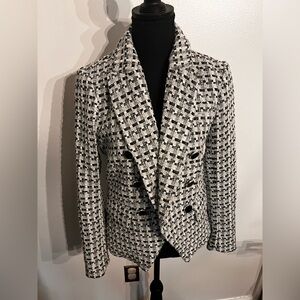 Rachel Zoe Black and White Geometric Blazer size small